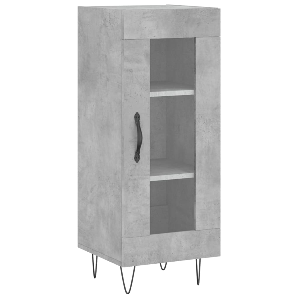 Highboard Concrete Grey 34.5x34x180 cm Engineered Wood