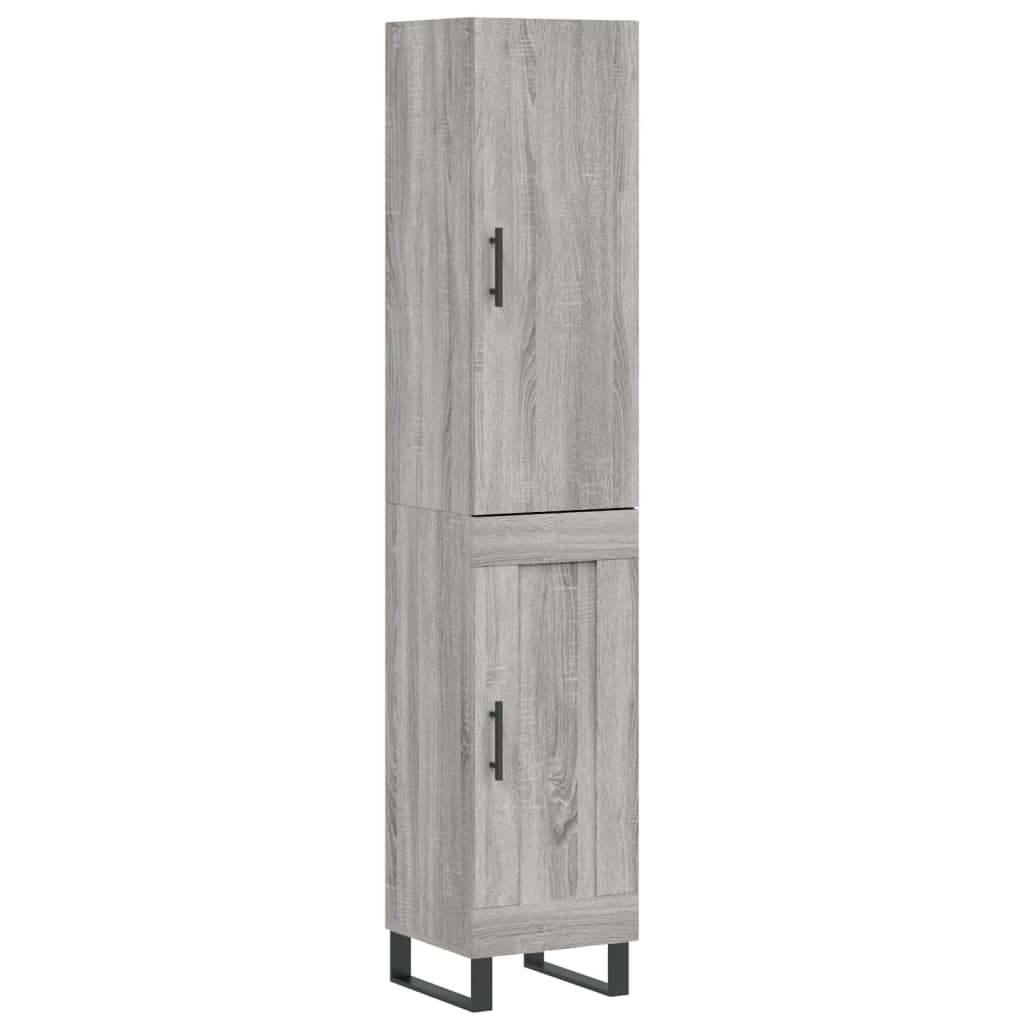Highboard Grey Sonoma 34,5x34x180 cm Engineered Wood