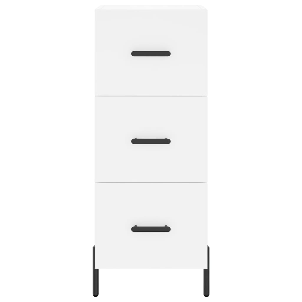 Highboard White 34,5x34x180 cm Engineered Wood