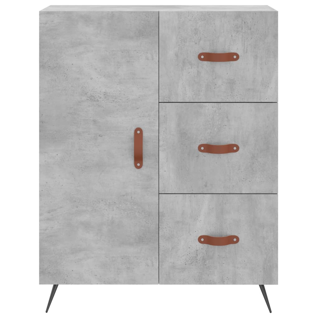 Highboard Concrete Grey 69,5x34x180 cm Engineered Wood