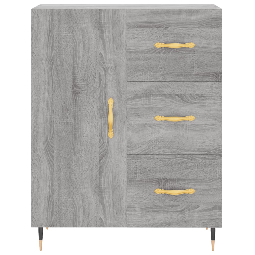 Highboard Grey Sonoma 69,5x34x180 cm Engineered Wood