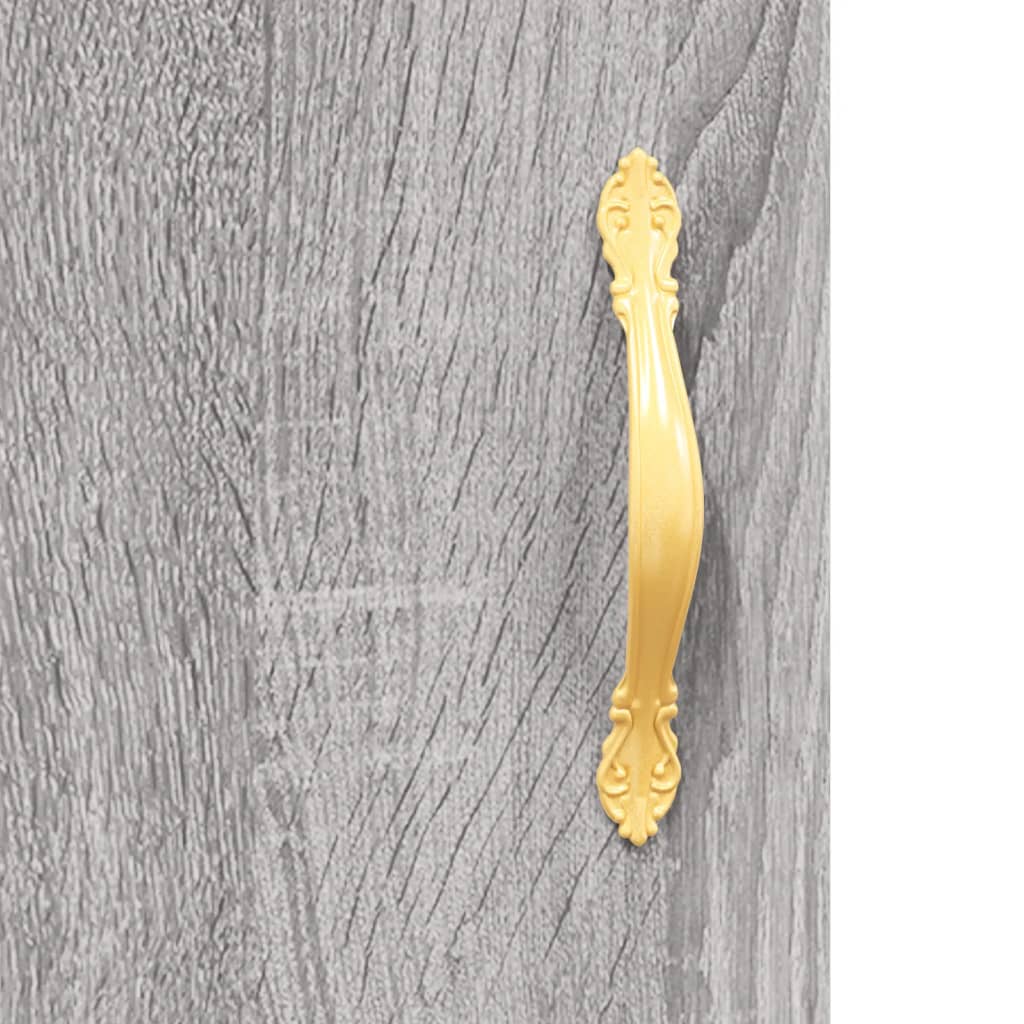 Highboard Grey Sonoma 69,5x34x180 cm Engineered Wood