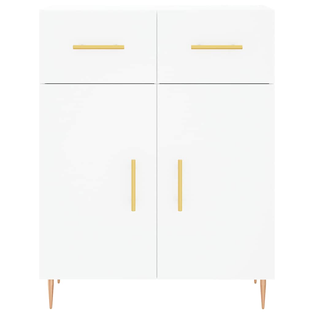 Highboard White 69.5x34x180 cm Engineered Wood