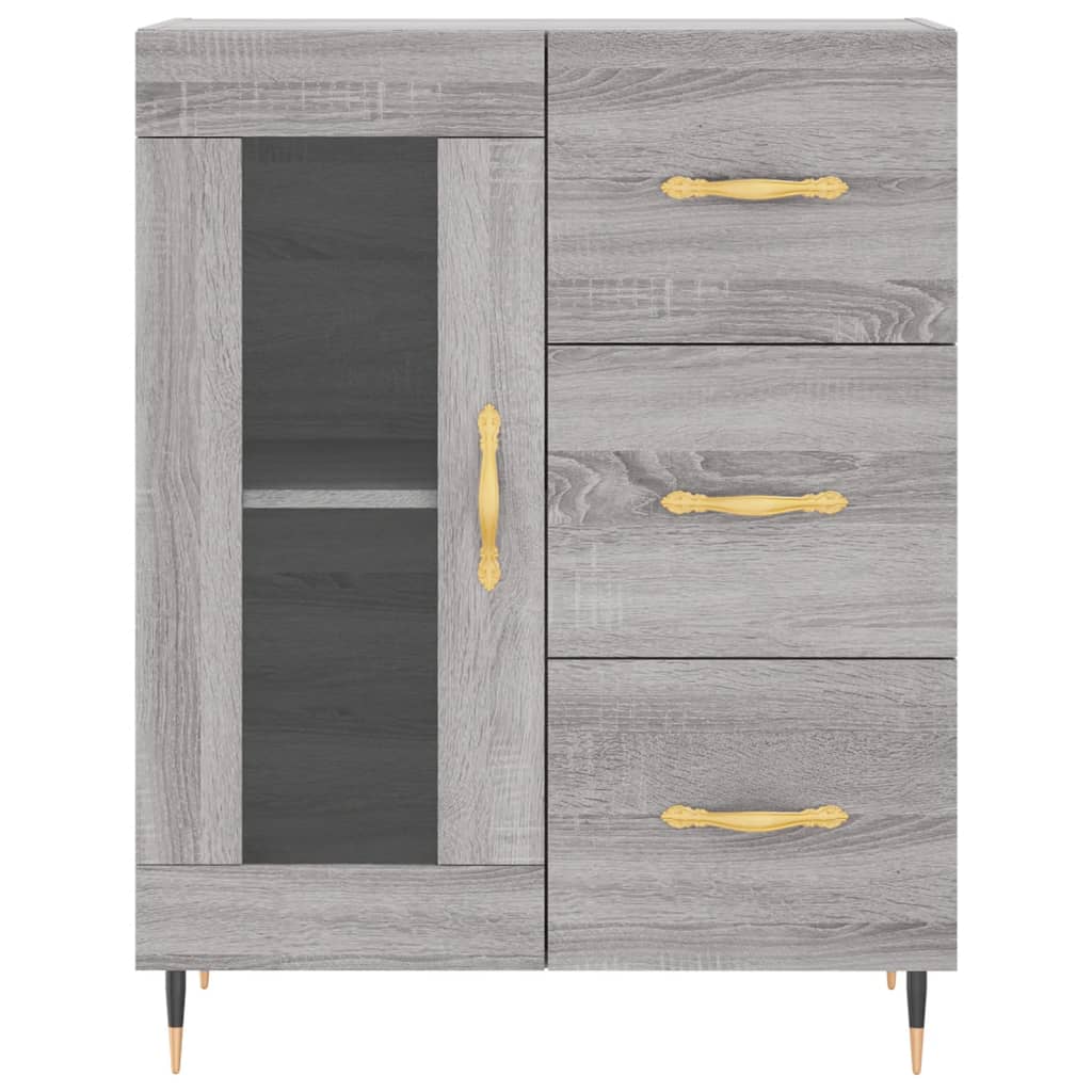 Highboard Grey Sonoma 69,5x34x180 cm Engineered Wood