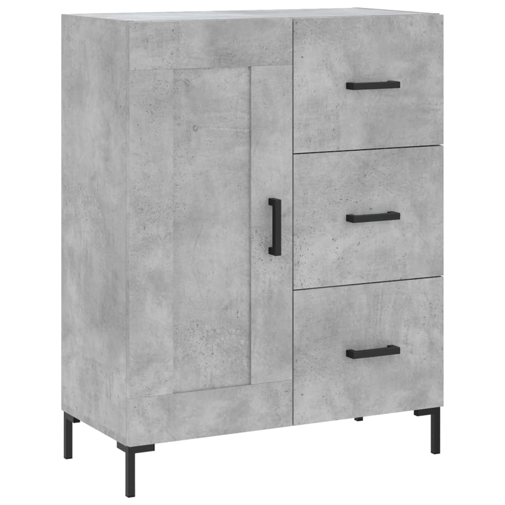 Highboard Concrete Grey 69.5x34x180 cm Engineered Wood
