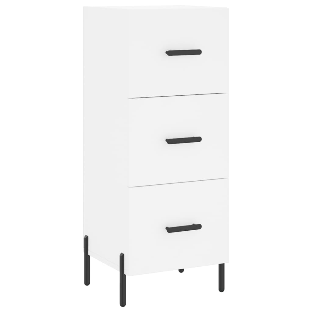 Highboard White 34,5x34x180 cm Engineered Wood