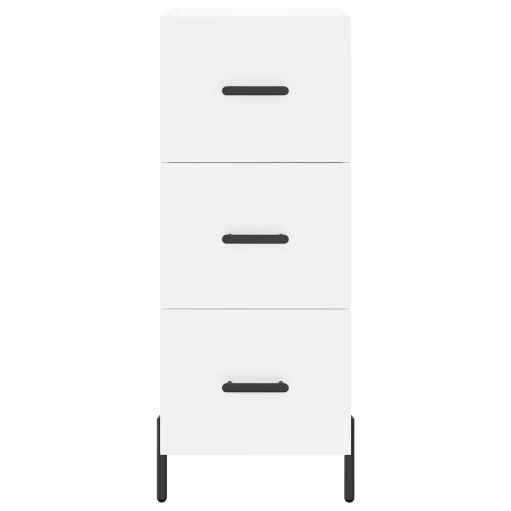 Highboard White 34,5x34x180 cm Engineered Wood