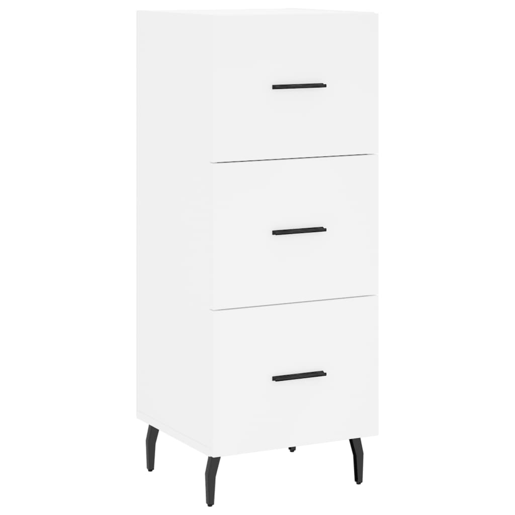 Highboard White 34,5x34x180 cm Engineered Wood