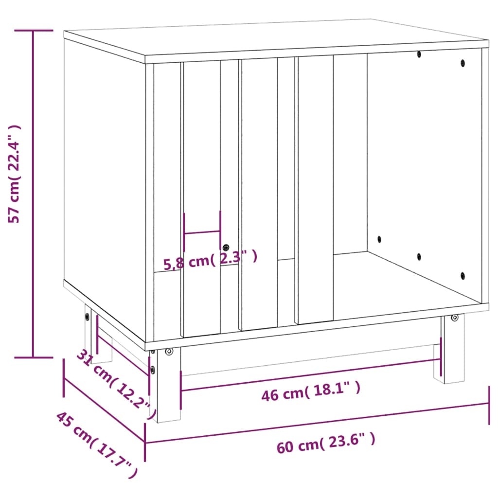 Dog House Natural 60 x 45 x 57 cm