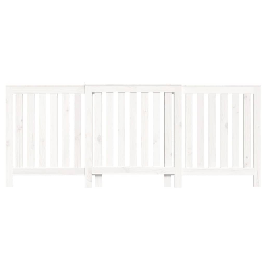 Radiator Cover White 210x21x85 cm Solid Wood Pine