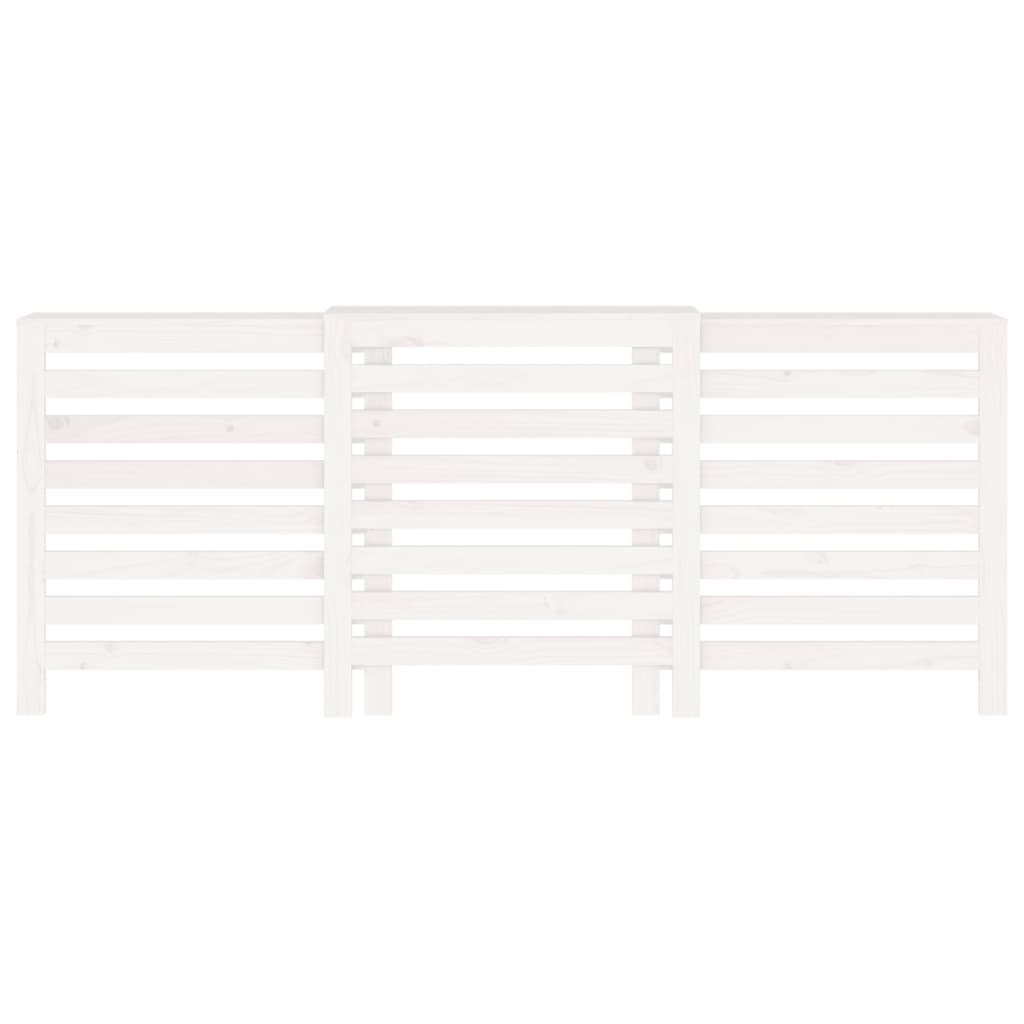 Radiator Cover White 210x21x85 cm Solid Wood Pine