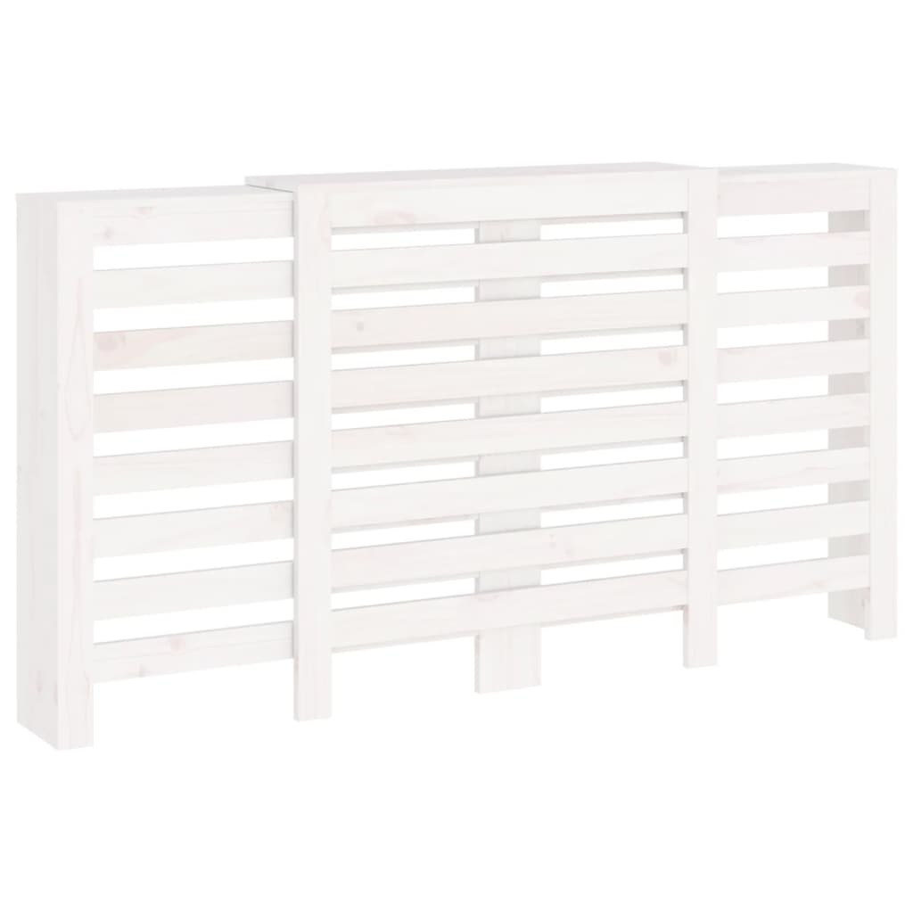 Radiator Cover White 210x21x85 cm Solid Wood Pine