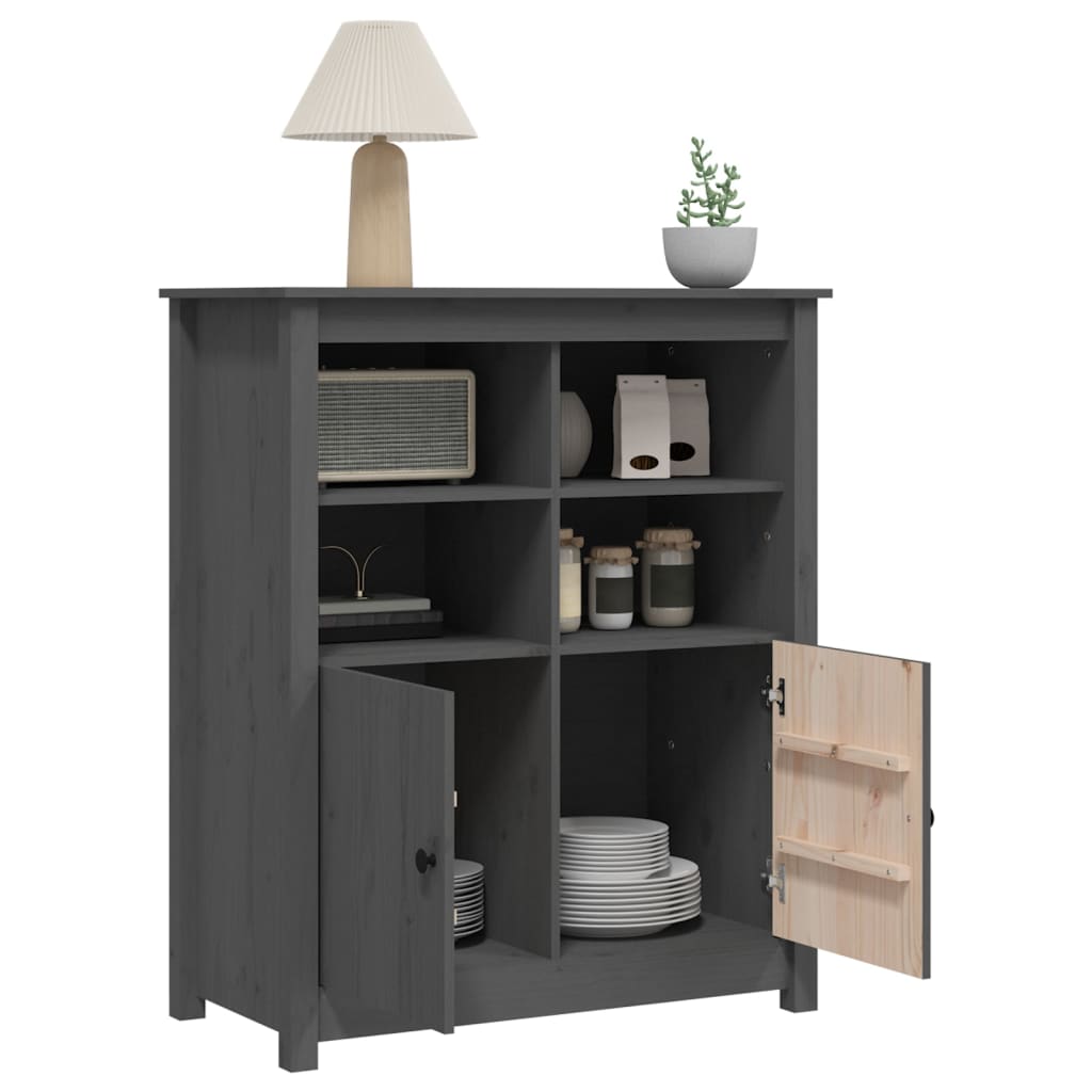 Sideboard Grey 83x41.5x100 cm Solid Wood Pine