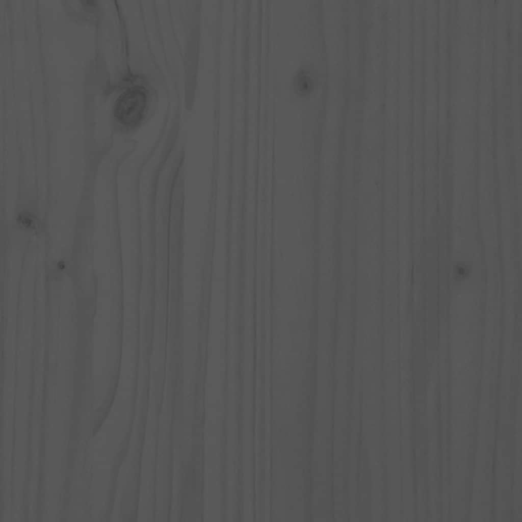 Side Cabinet Grey 100x40x90 cm Solid Wood Pine