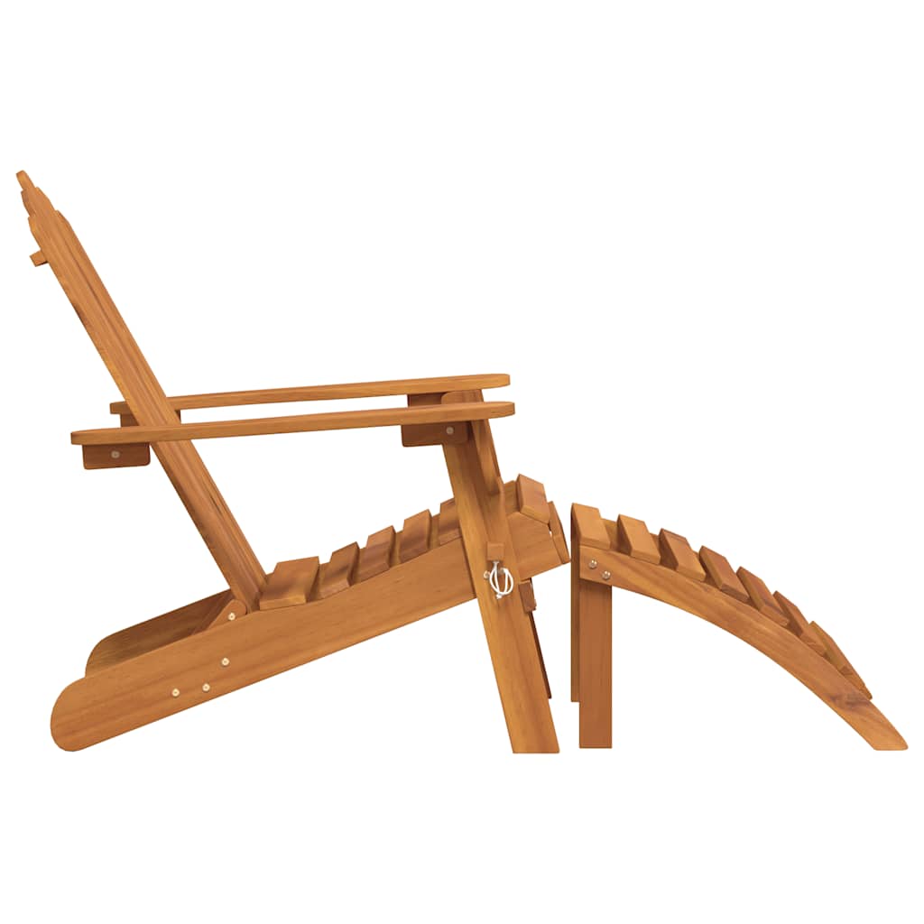 Garden Adirondack Chairs with Footrests 2 pcs Solid Wood Acacia
