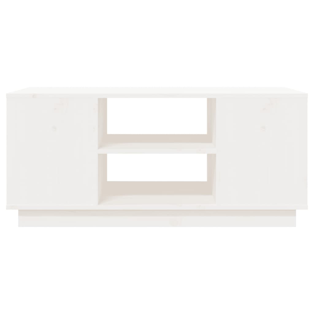 Coffee Table White 90x49x40.5 cm Solid Wood Pine