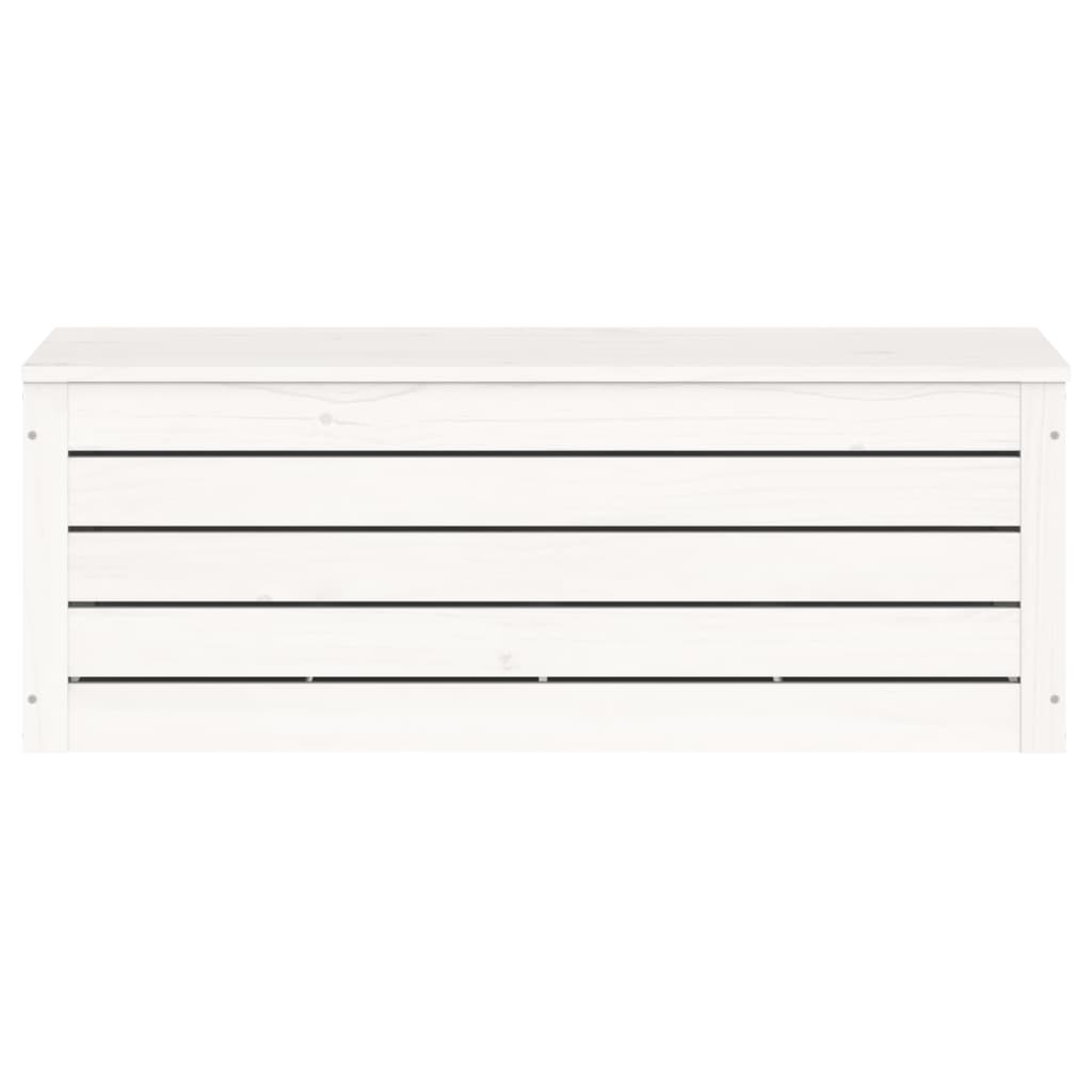Storage Box White 89x36,5x33 cm Solid Wood Pine
