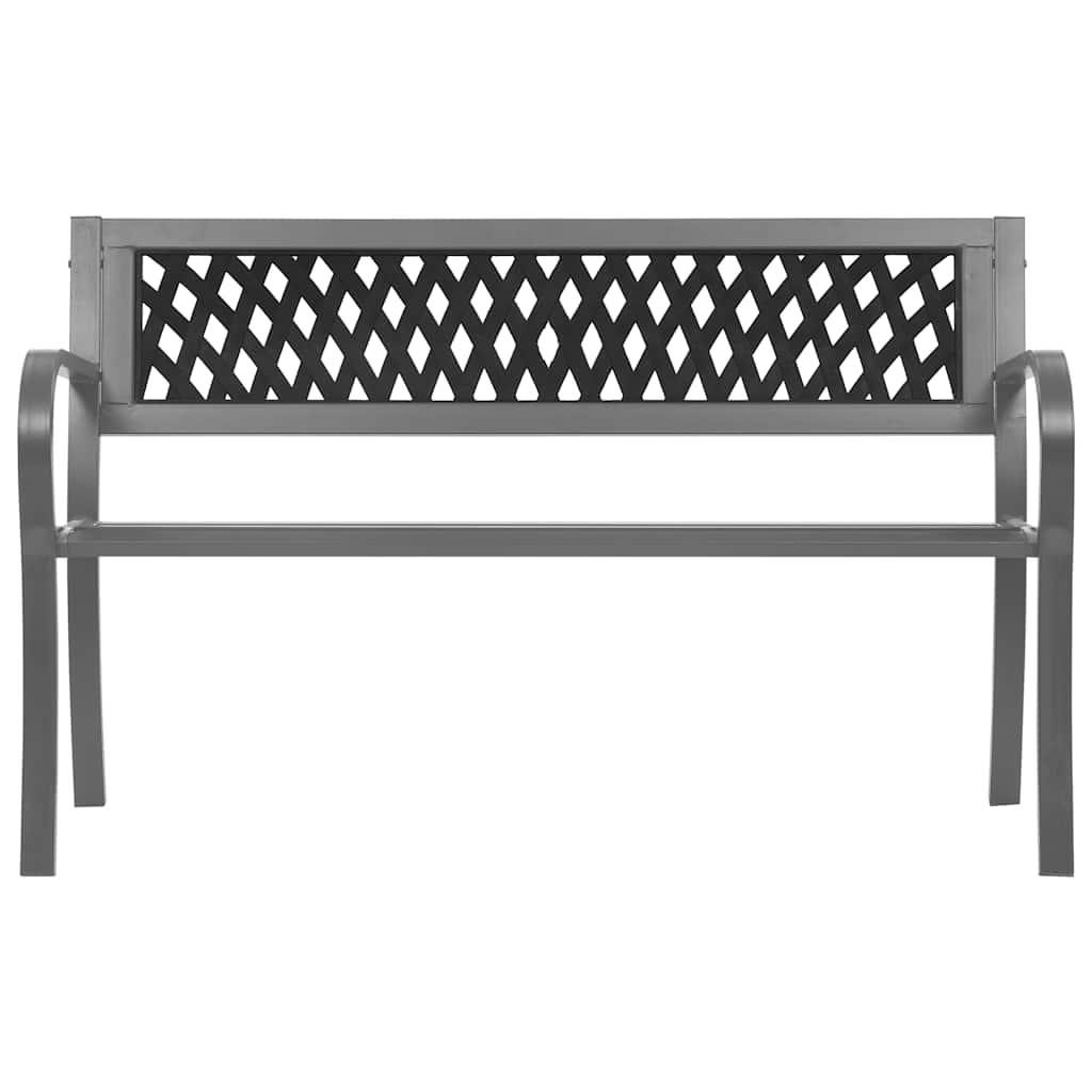 Garden Bench Black 120 cm Steel