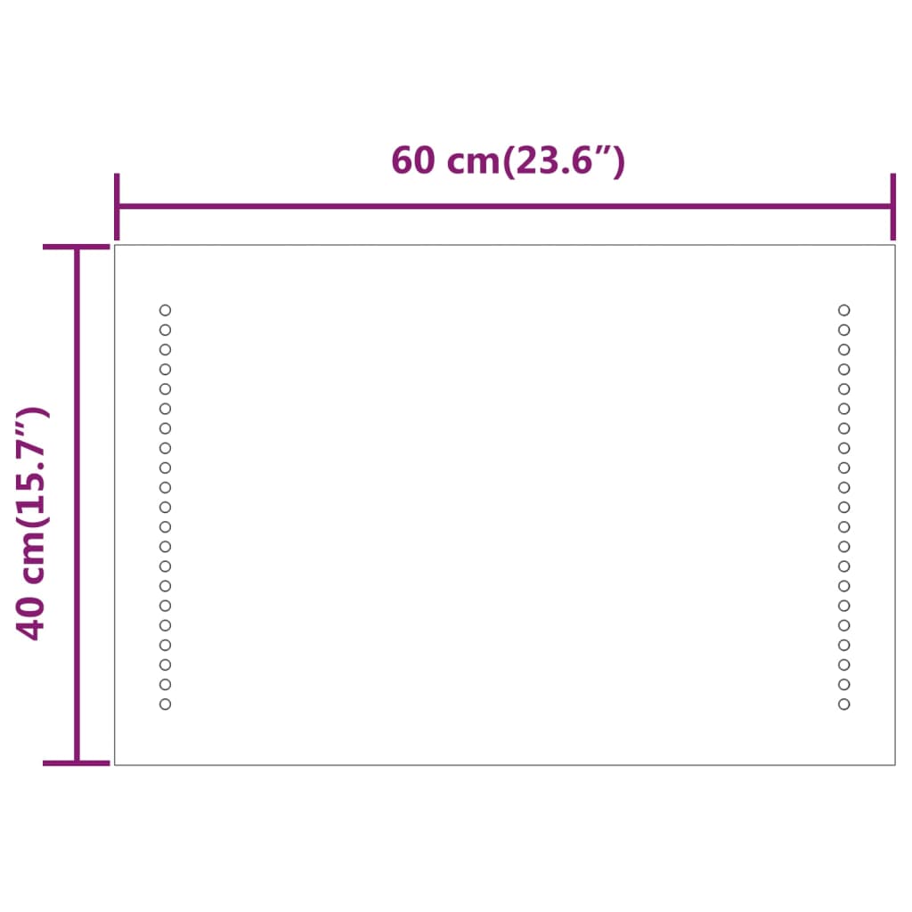 LED Bathroom Mirror 40x60 cm