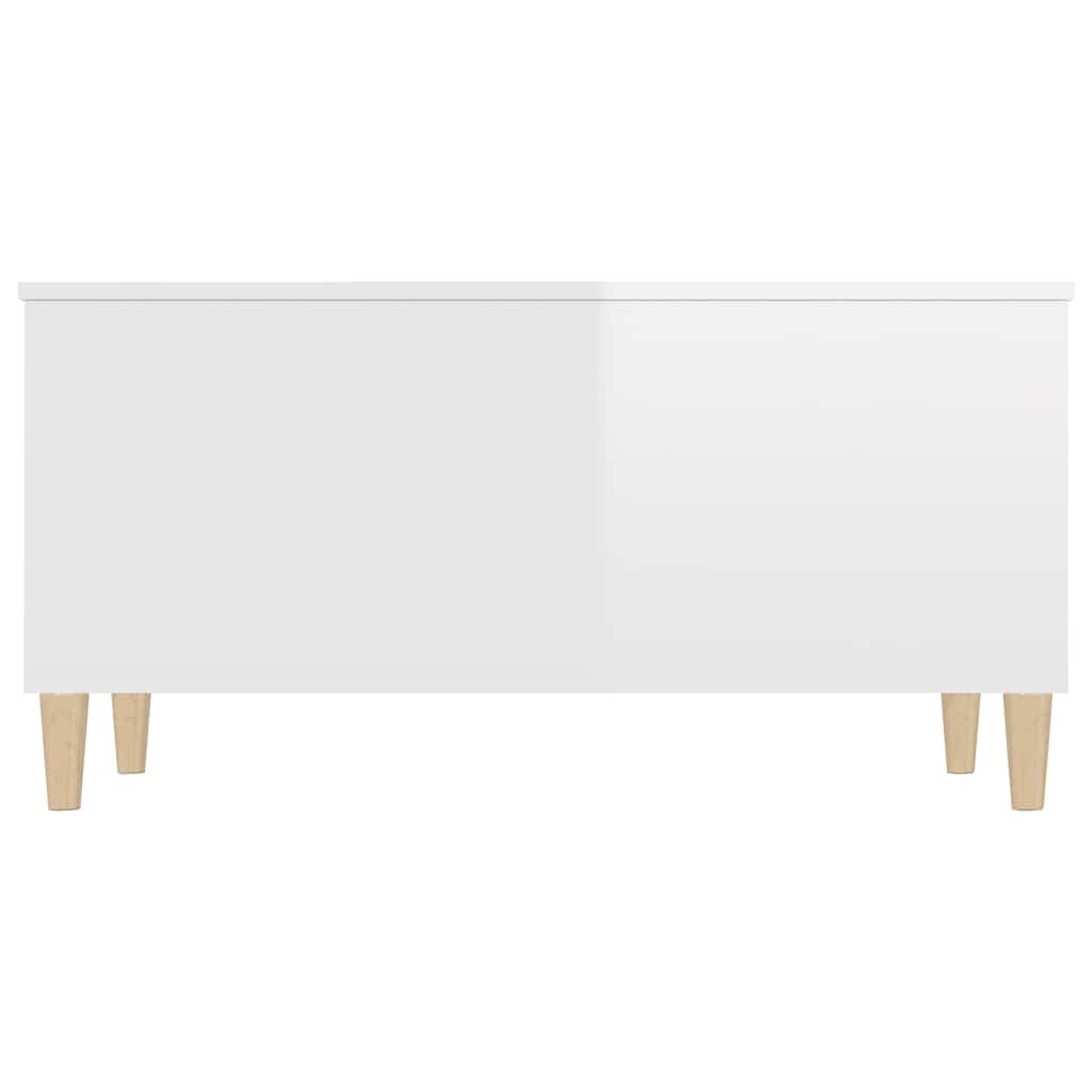 Coffee Table High Gloss White 90x44,5x45 cm Engineered Wood