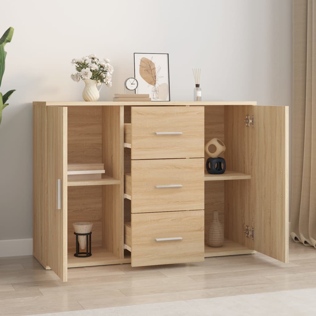 Sideboard Sonoma Oak 91x29.5x65 cm Engineered Wood