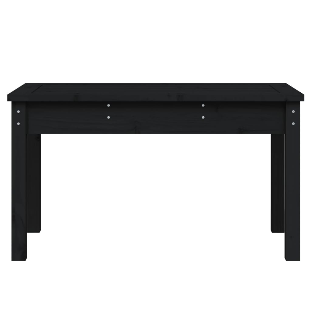 Garden Bench | Black | Solid Pine Wood | Compact | Sturdy | Garden Bench