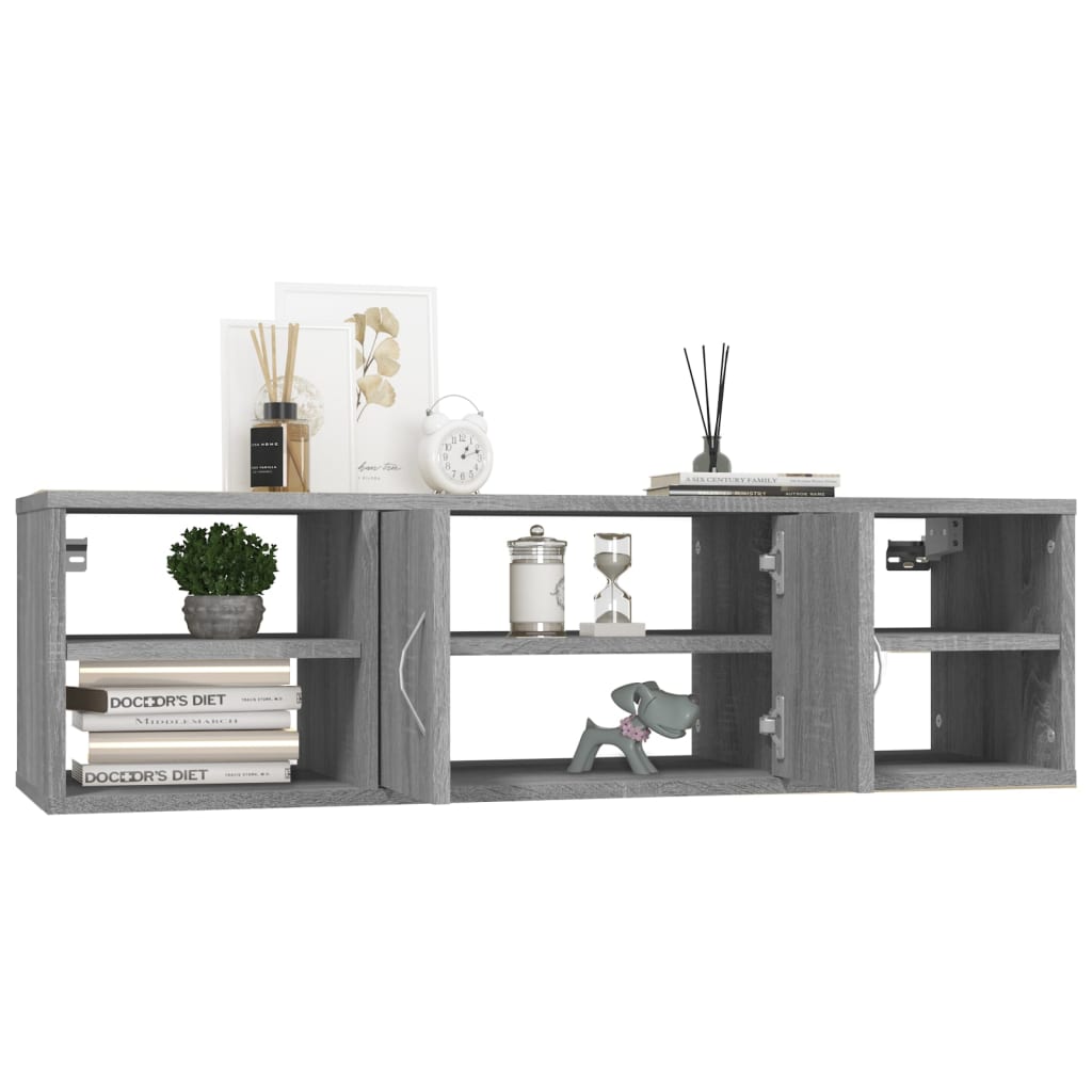 Wall Shelf Grey Sonoma 102x30x29 cm Engineered Wood