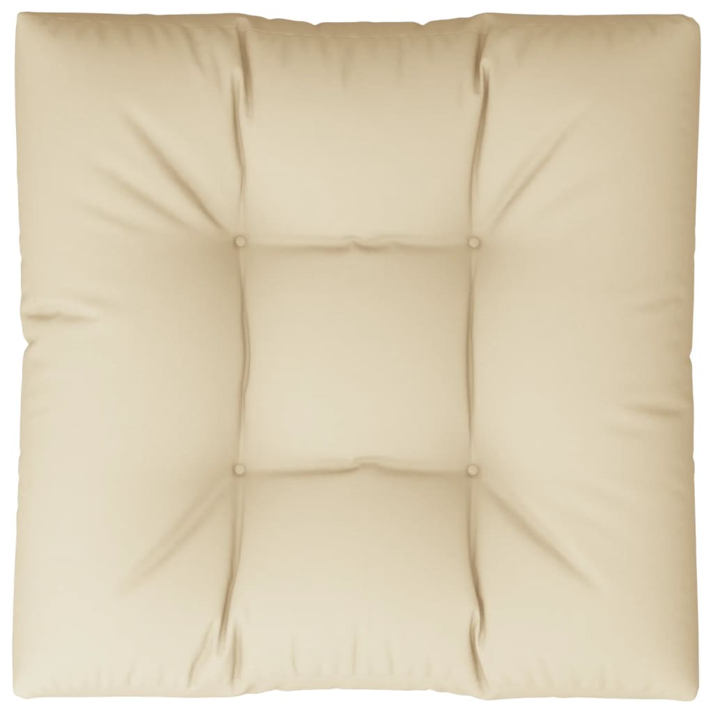 Pallet Cushion Beige 80x80x12 cm Fabric