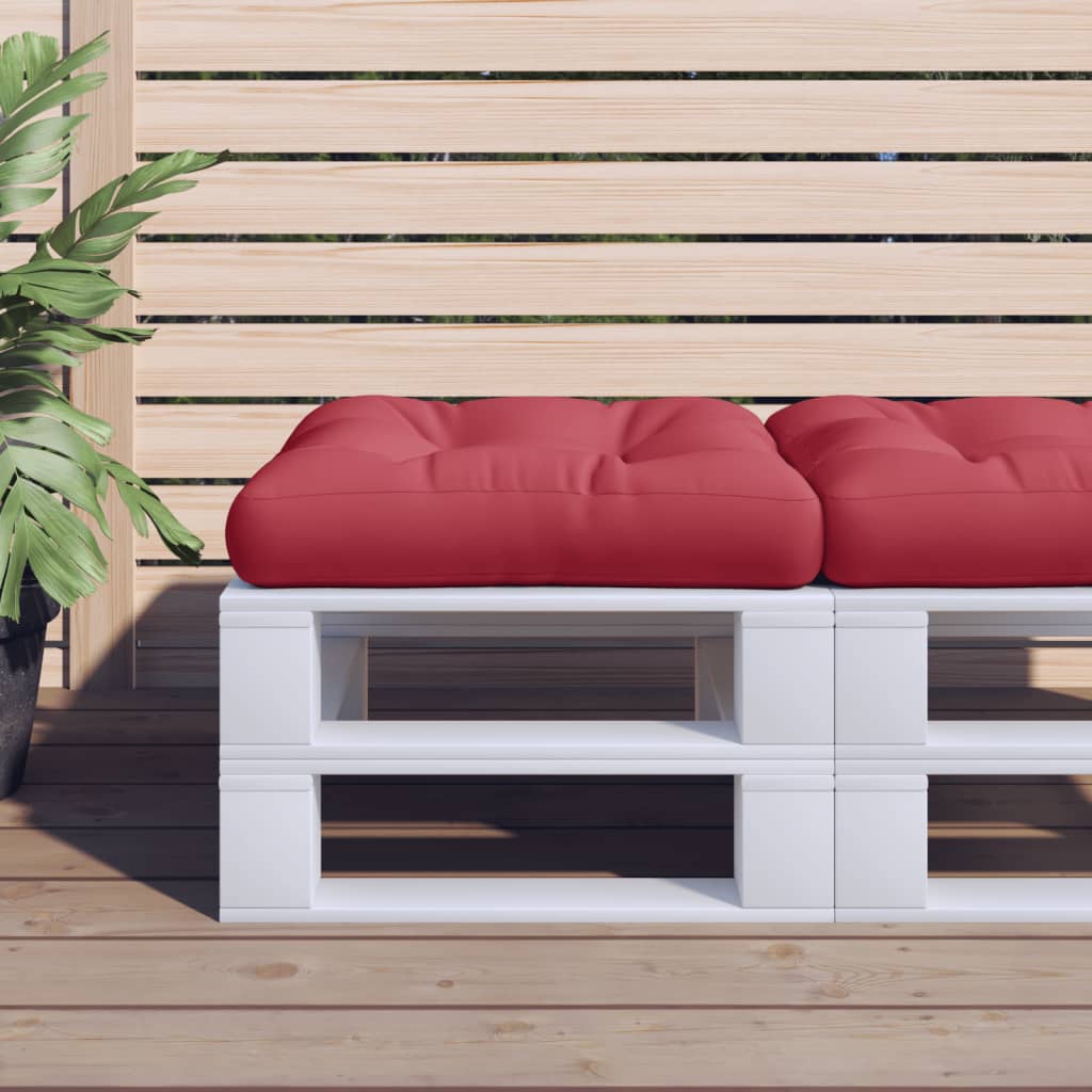 Pallet Cushion Wine Red 58x58x10 cm Fabric
