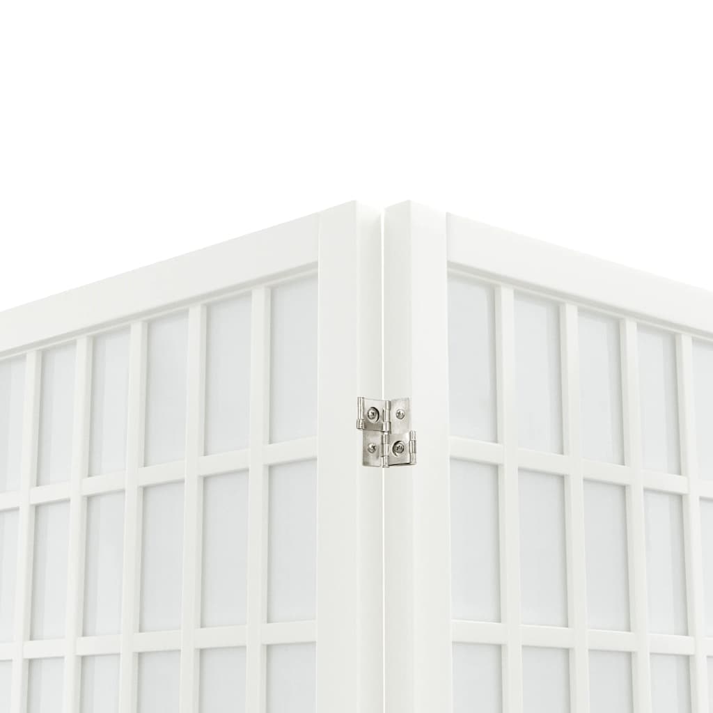 Folding 3-Panel Room Divider Japanese Style 120x170 cm White