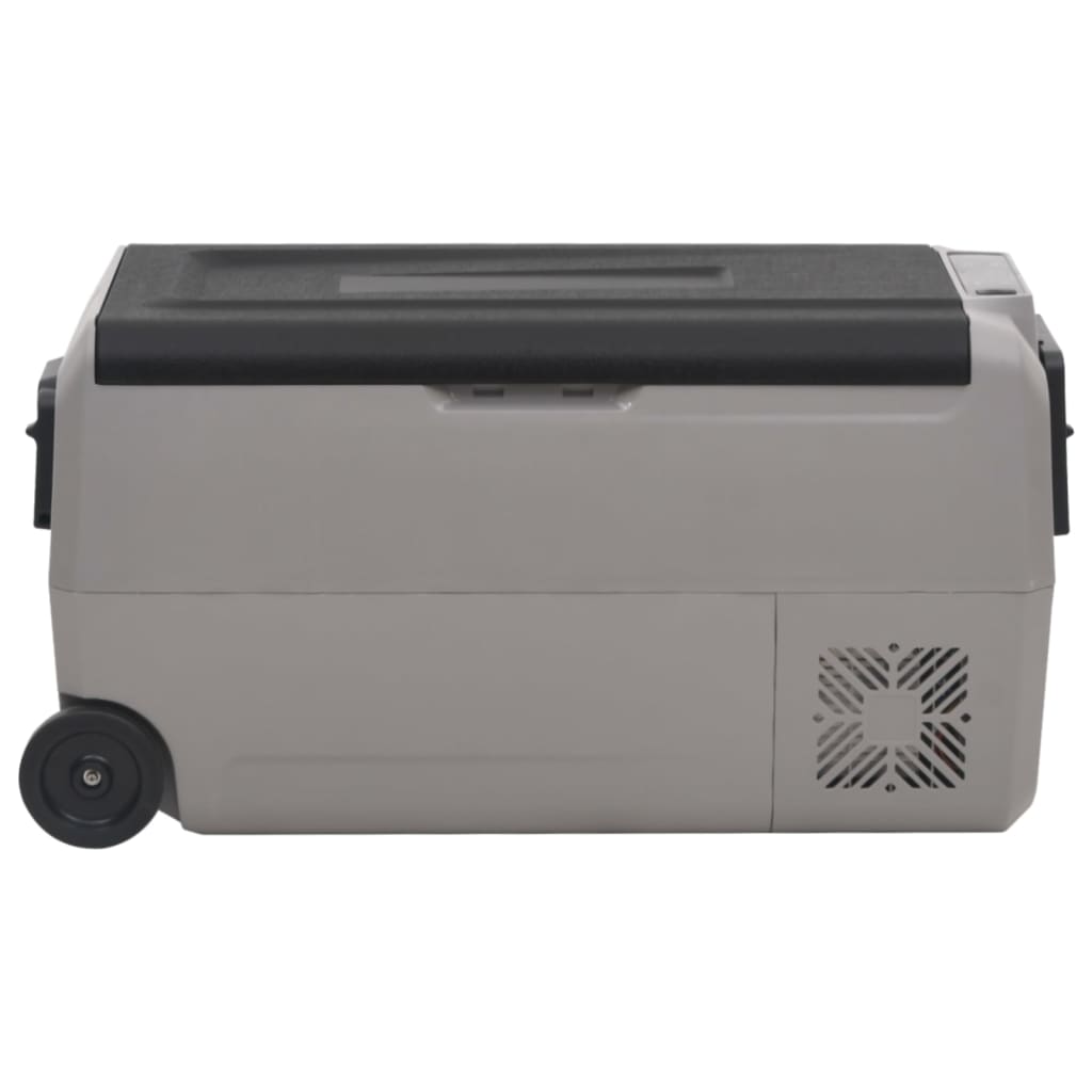Cool Box with Wheel and Handle Black & Grey 36 L PP & PE