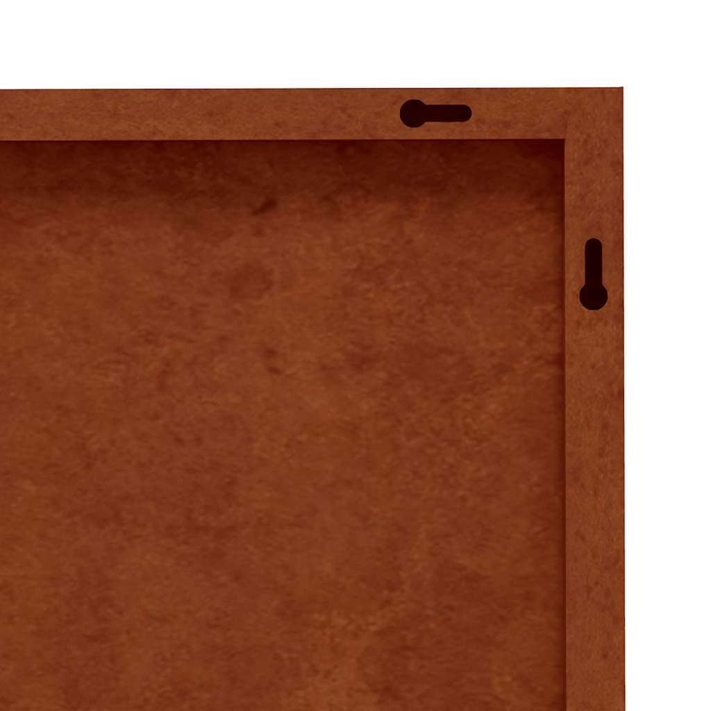 Garden Wall Decorations 2pcs 105x55cm Corten Steel Flower Design