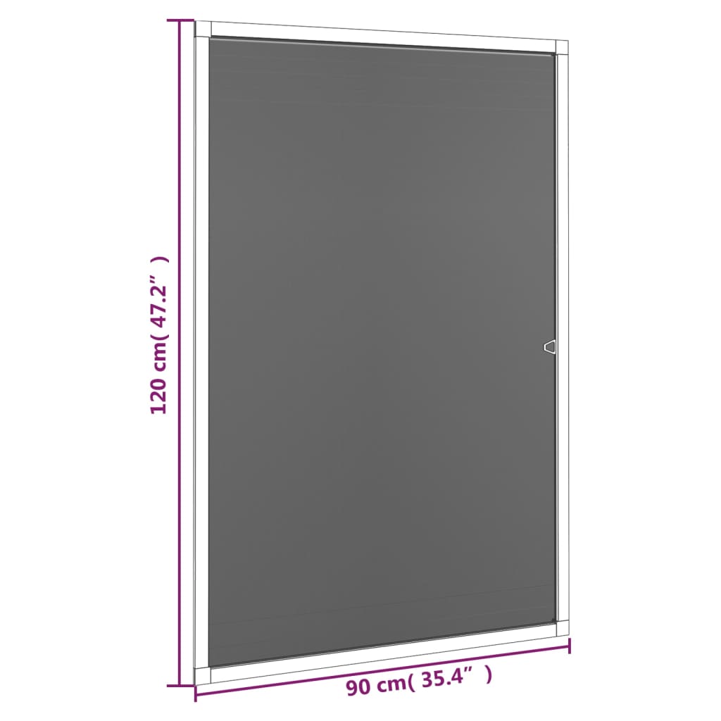 Insect Screen for Windows Brown 90x120 cm