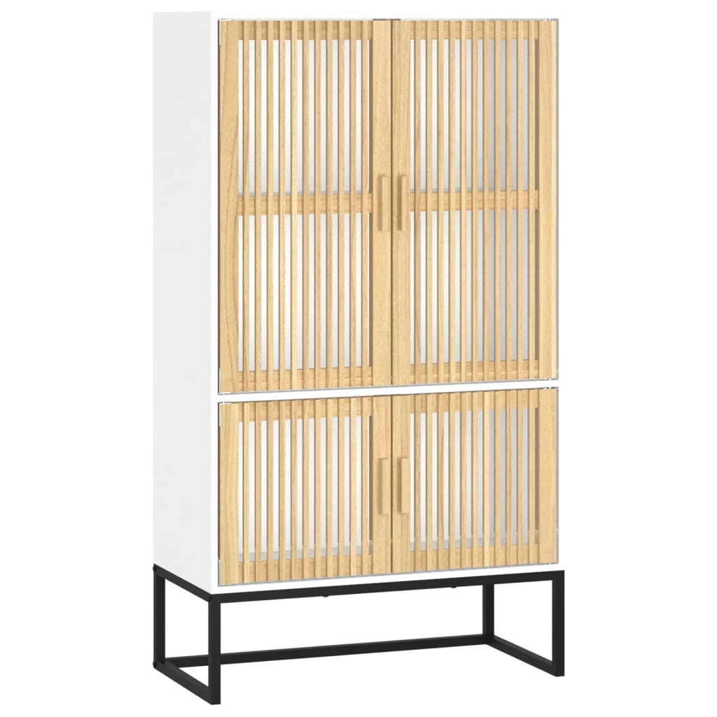 Highboard White 70x35x125 cm Engineered Wood