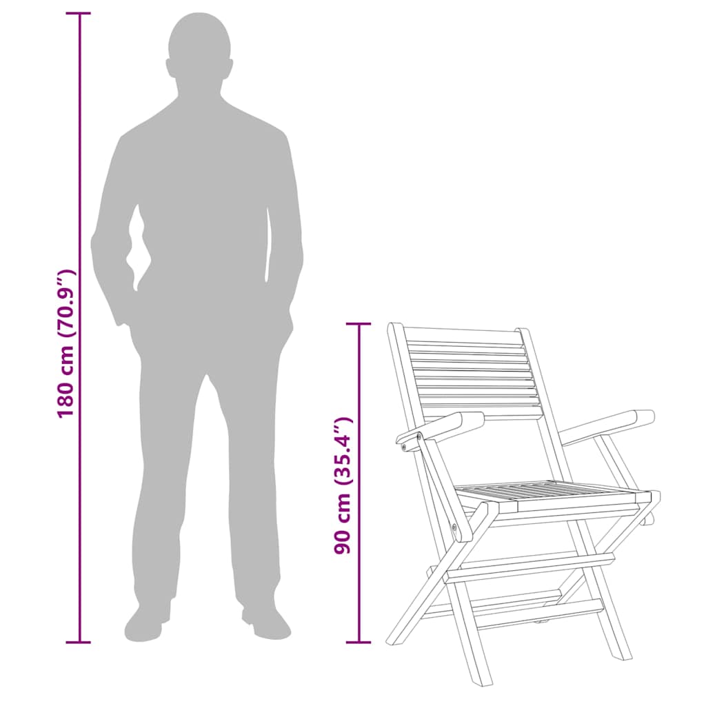 Folding Chairs 8 pcs 55x62x90 cm Solid Wood Teak