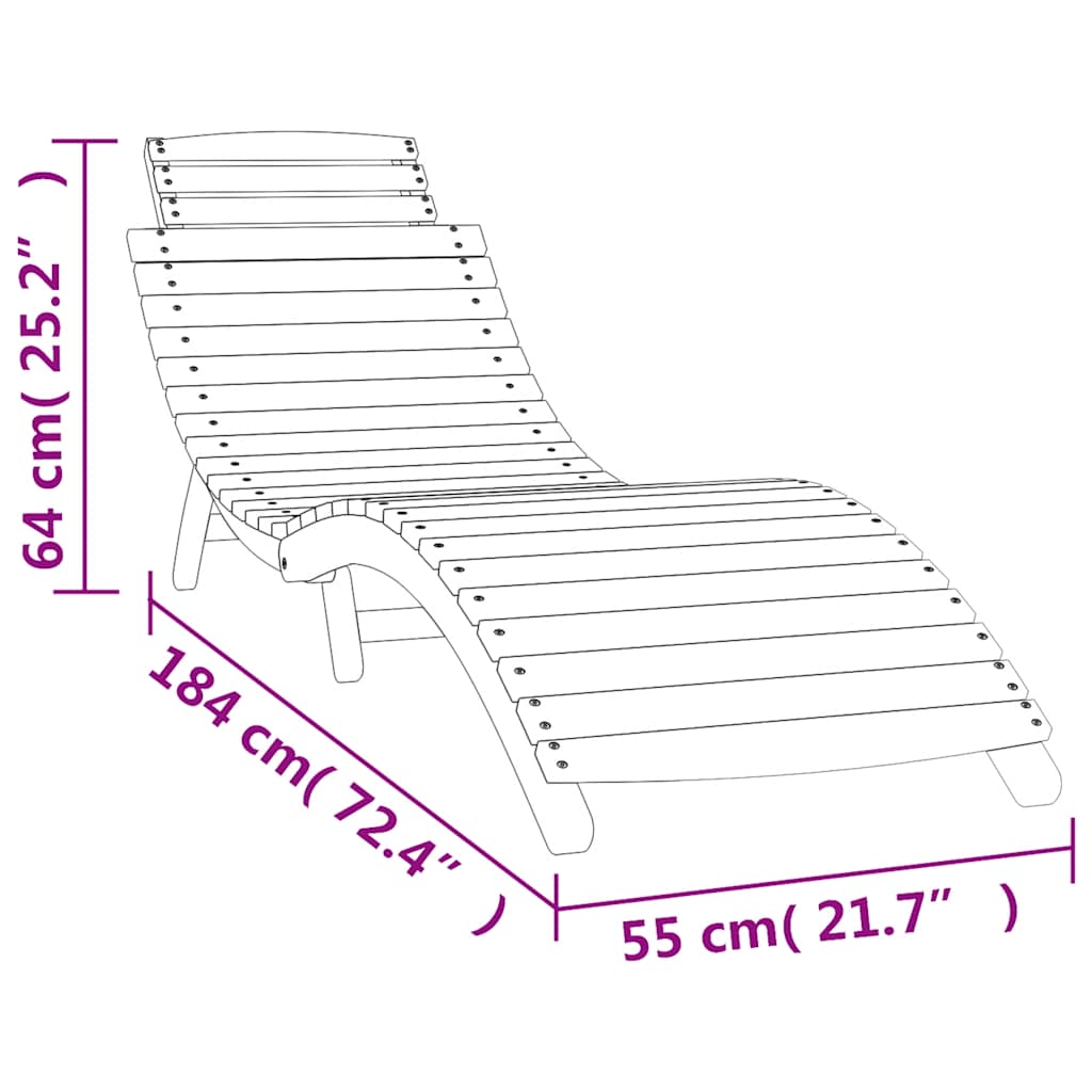 Sun Loungers 2 pcs with Dark Grey Cushions Solid Wood Acacia