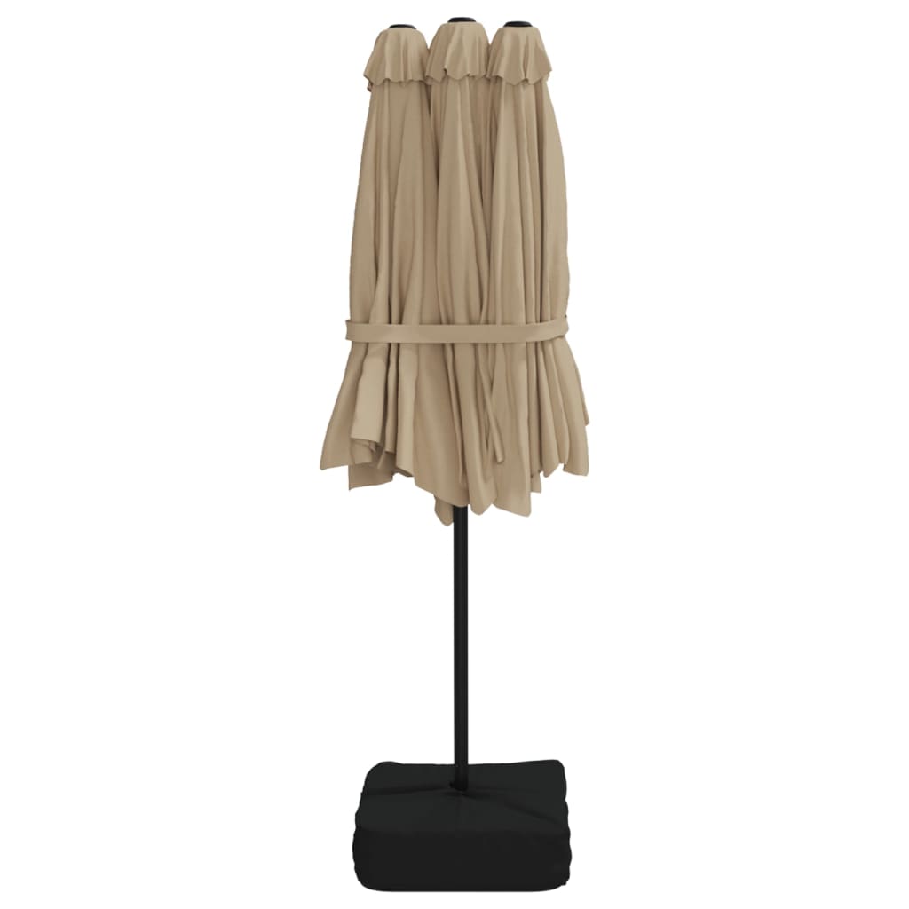 Garden Parasol | Taupe | Polyester fabric | Extra large | Tiltable