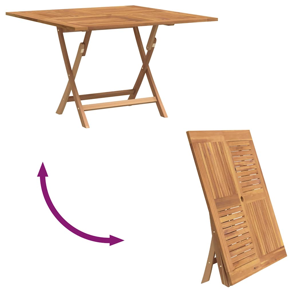 Folding Garden Table 110x110x75 cm Solid Wood Teak