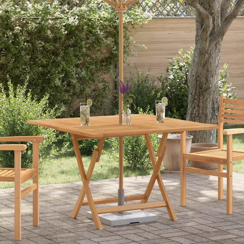Folding Garden Table 110x110x75 cm Solid Wood Teak