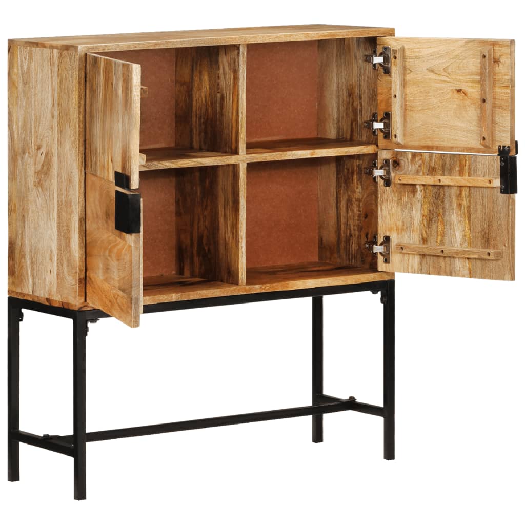 Highboard 80x30x95 cm Solid Rough Wood Mango