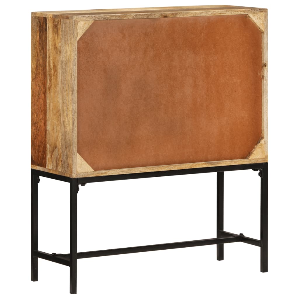 Highboard 80x30x95 cm Solid Rough Wood Mango