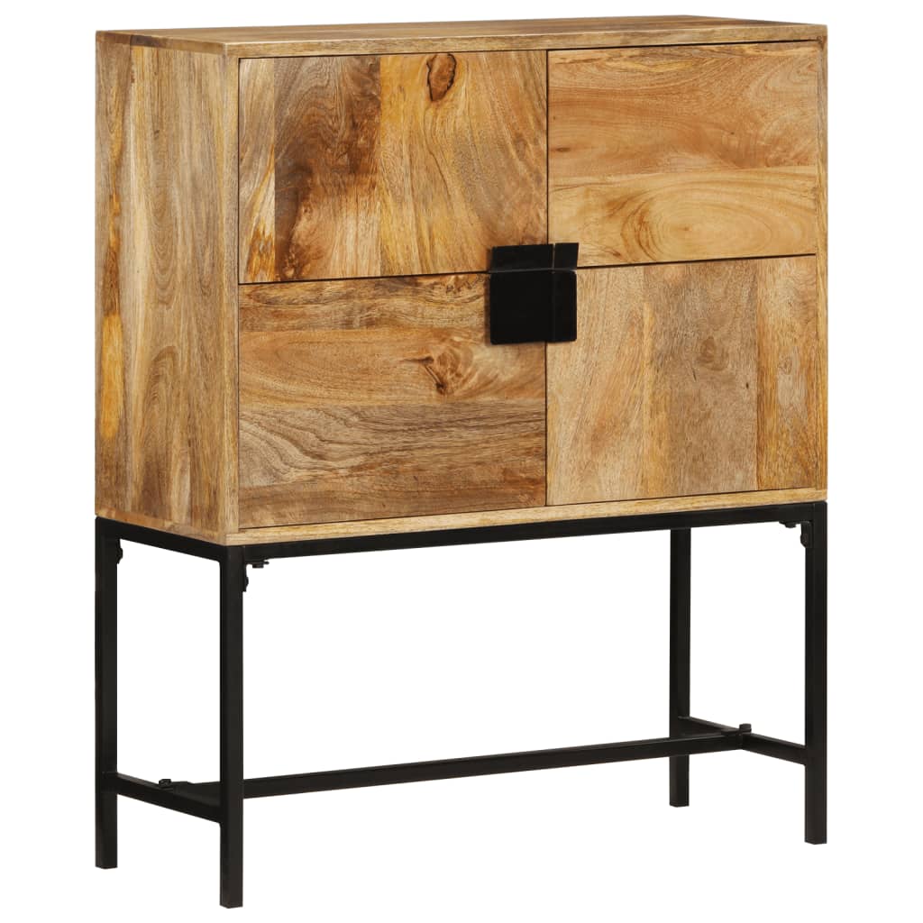 Highboard 80x30x95 cm Solid Rough Wood Mango