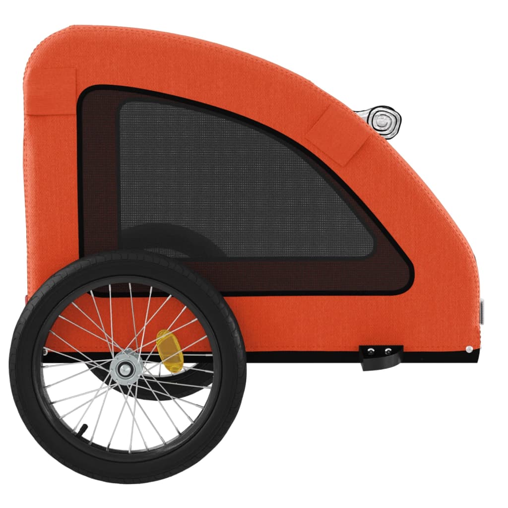 Pet Bike Trailer | Orange | Oxford fabric, iron, PVC | Medium | Durable
