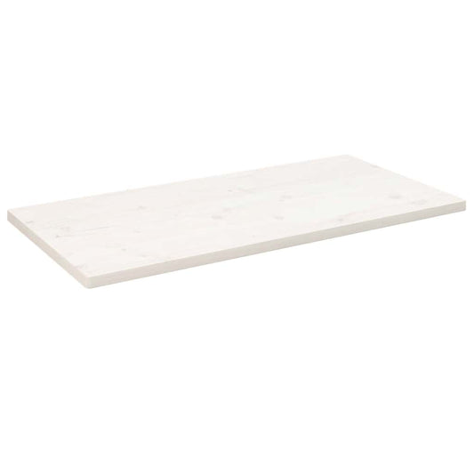 Table Top White 110x55x2,5 cm Solid Wood Pine Rectangular
