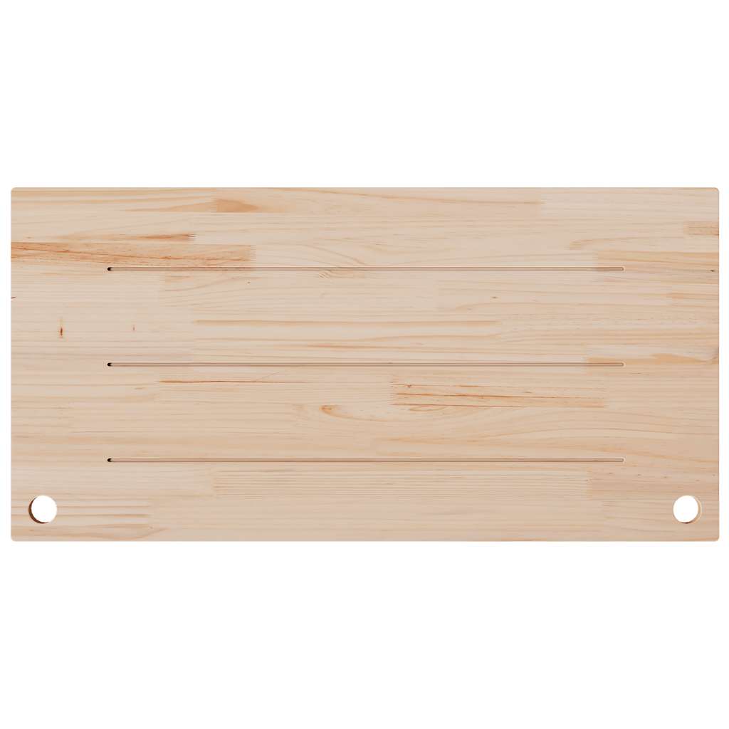 Desk Top White 100x60x2.5 cm Solid Wood Pine