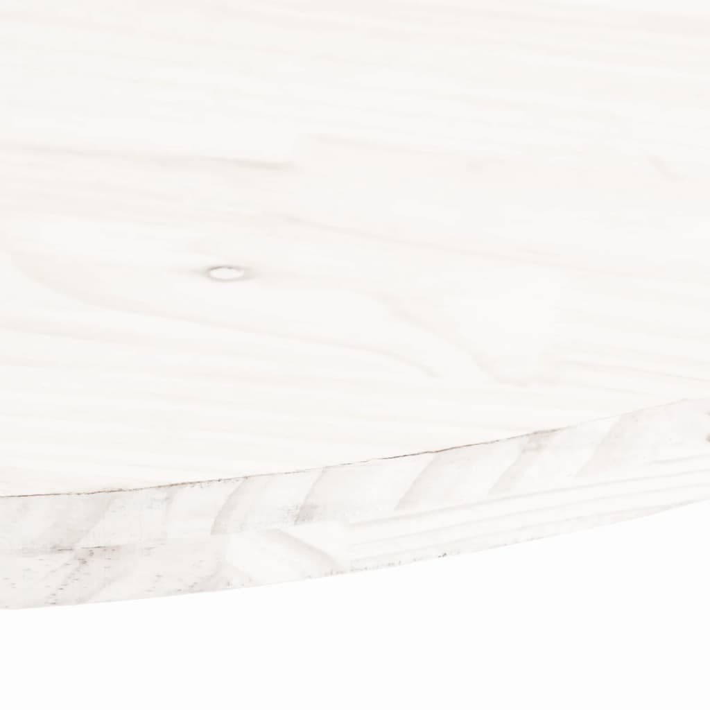 Table Top White 70x35x2.5 cm Solid Wood Pine Oval