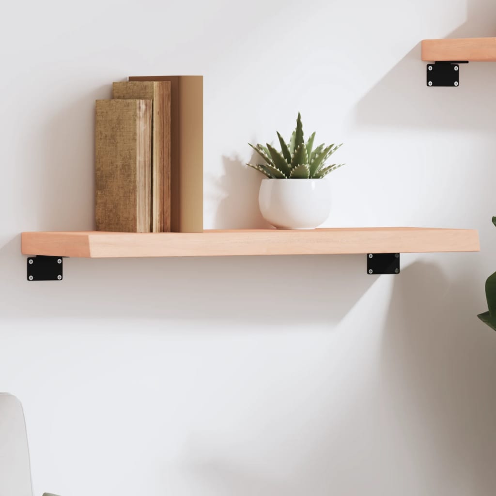 Wall Shelf 60x20x4 cm Untreated Solid Wood Oak