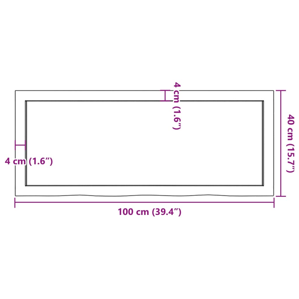 Wall Shelf 100x40x(2-4) cm Untreated Solid Wood Oak