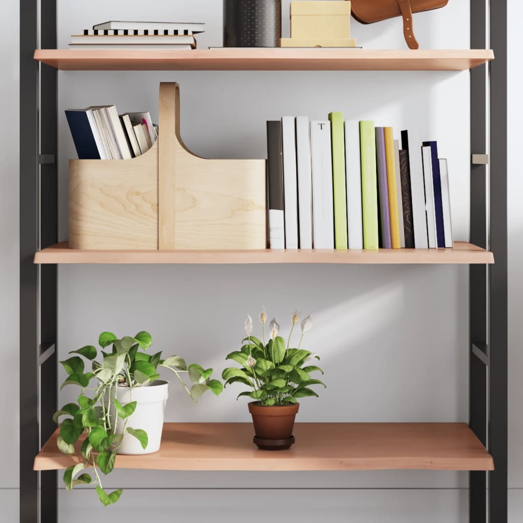 Wall Shelf Light Brown 80x40x2 cm Treated Solid Wood Oak