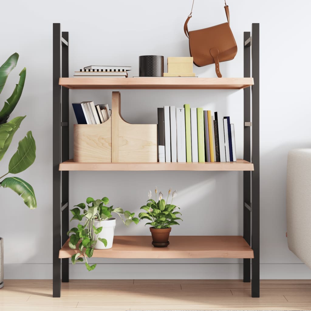 Wall Shelf Light Brown 100x60x(2-4) cm Treated Solid Wood Oak